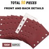 Sruhrak 80 x 133 mm Sandpaper, 50 Pieces Sanding Sheet