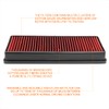 Red Reusable Washable High Flow Drop-in Air Filter Compatible with