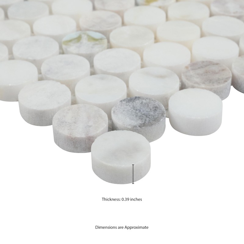 MSI Cloudland Round Pattern Polished Marble Mosaic Floor and Wall
