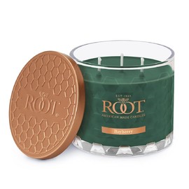 Root Candles Holiday Scented Candles Honeycomb Glass Premium 3-Wick Handcrafted Beeswax Blend Candle, 12-Ounce, Bayberry