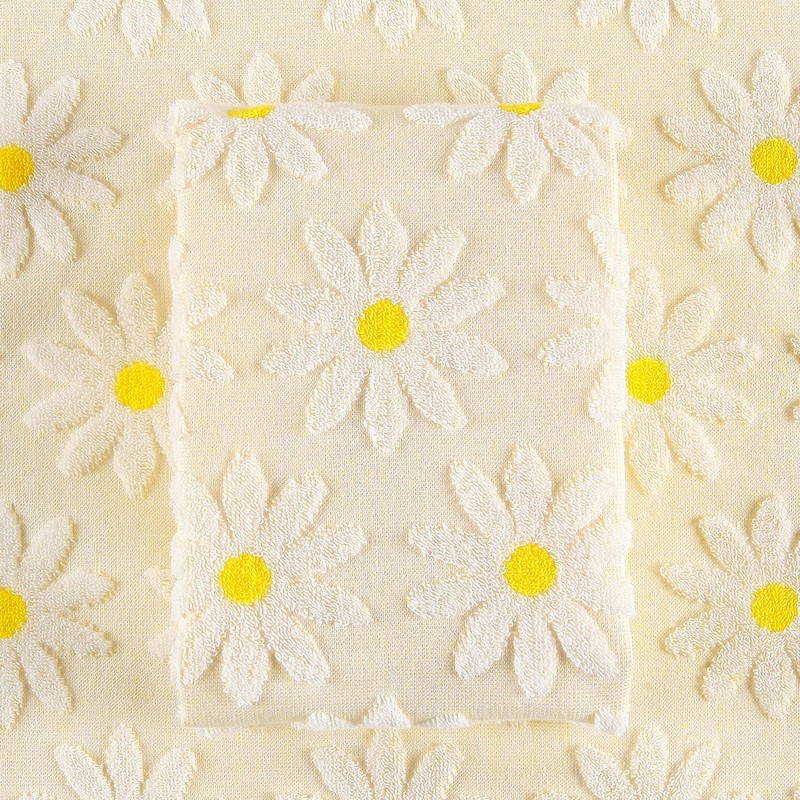 Quera Hand Towels Yellow Summer Spring Floral Daisy for Bathroom