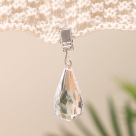 TwoFish Home Set of 4 Crystal Water Drop Table Cover Weight Clips 100% Handwork Tablecloth Weights Clips Handicraft Tablecloth Clips Set of 4