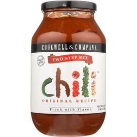 Texas Two Step Mix Chili Original Recipe 2 Glass Jars 33 oz. (936g) each. By: Cookwell & Company