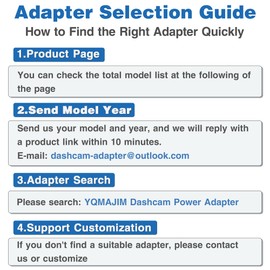 YQMAJIM Dashcam Power Adapter,(10P Type A) Compatible with Toyota,Infiniti, Subaru,Nissan,Frontier, Titan, Altima, and More,Built-in Hide USB to GPS Radar Dash Cam Charger Adapter Cable,Clean Install