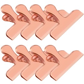 FINDMAG 8 Pack Chip Clips Food Bag Clips Heavy Duty Food Bag Clamp, 3 Inch Wide Stainless Steel Chip Clips Metal Hinge Clip File Clamps