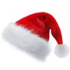 LKQBBSZ Santa Hat for Child Unisex Velvet Comfort Xmas Hat