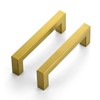 Ravinte 10 Pack 4 Inch Square Cabinet Handles Brushed Brass