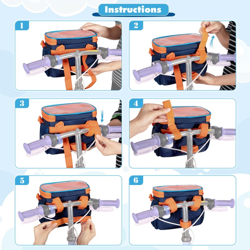 LoDrid Bicycle front Bag, Bike Basket, fit Most Handlebar, Tricycle,