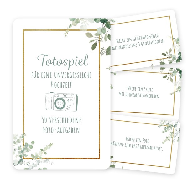 50 Wedding Photo Tasks - Entertaining Wedding Game for Guests,