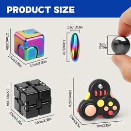 Fidget Spinner Fidget Pad Controller Infinity Cube for Children Adults Metal Finger Hand Spinners Sensory Toy Stress Anxiety Relief Birthday Gift
