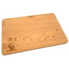 Samunshi® Wooden Board with Engraving Dandelion Bamboo Board Chopping Board