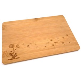 Samunshi® Wooden Board with Engraving Dandelion Bamboo Board Chopping Board Small Bread Board Wooden Chopping Boards Wooden Board Kitchen