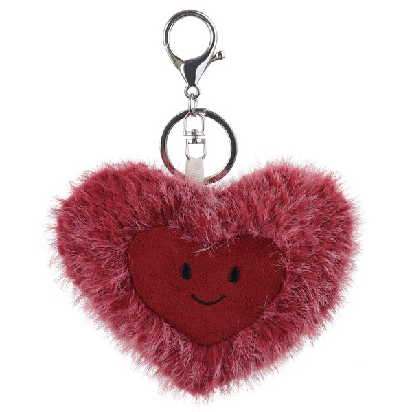 Apricot Lamb Cute Toys Plush Miracle Red Heart Stuffed Animal Soft Keychain for Kids Bag, Purse, Backpack, Handbag (Red Heart ，4 Inches)