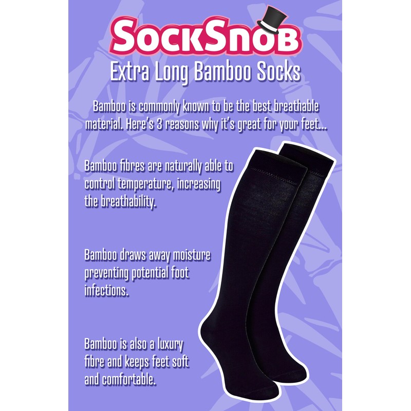 Mens Knee High Bamboo Socks | Sock Snob | 2