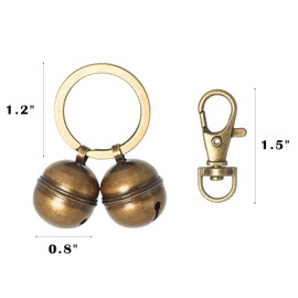 KITTAIL Copper Bells for Dog Collars with Snap Clips - Made of Pure Copper for Dogs/Cat - Clear Sound & No Rust - Save Birds Wildlife, Know Where Your Pet Christmas Sounds