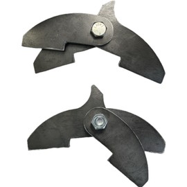 Heavy Duty BBQ Smoker Hinge Weld-On 3/16 Plate Steel (8 x 2 1/4" with Stop 2 Pack)