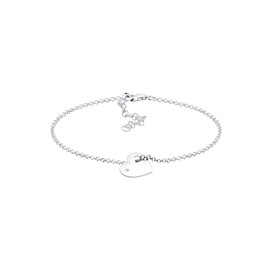 Elli DIAMONDS Bracelet Women Heart Love with Diamond (0.015 ct) in 925 Sterling Silver