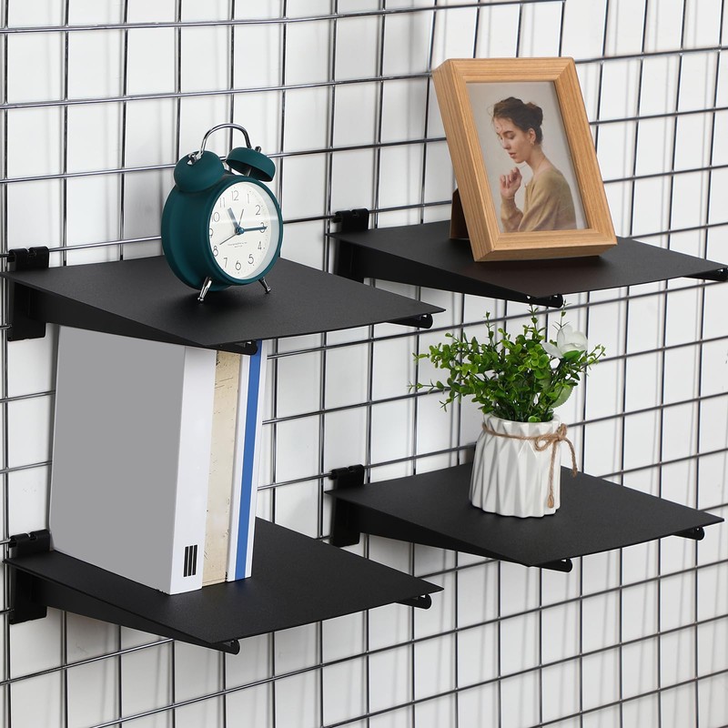 Blulu 10 Pcs 12" Gridwall Knife Shelf Bracket with Lip