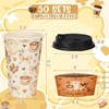 50 Pack 16oz Coffee Cups with Lids & Sleeves, Baby
