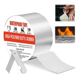 Cinta Adhesiva Aluminio Butilo Impermeable Con Cuchillo 10m