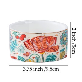 YOSCO Ceramic Paper Clip Holder Paper Clip Dispenser Organizer for Desk Cute Office Binder Clip Holder Bobby Pin and Hair Clip Holder (01-Flower)