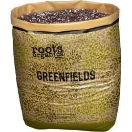Roots Organics Greenfields, Organic Growing Media with Beneficial Mycorrhizae, 1.5 Cubic Foot Plant-in-Bag