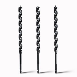 hsawbit Wood Drill Bits, 3pcs x 12mm x 230mm Auger Drill Bit Extra Long Drill Bits Wood Plastic, Drywall Woodworking Hole Drill Bit