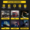 LED Tractor Work Lights MUVKQC 4 Inch 123W 12000lm Square