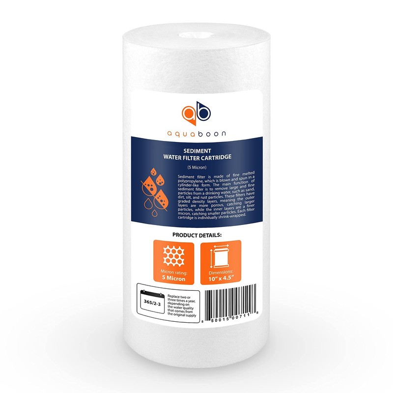 Aquaboon 5 Micron 10 x 4.5 Whole House Water Filters