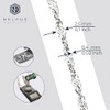 NKlaus Double Curb Chain Twisted 925 Silver 2.5 mm Wide