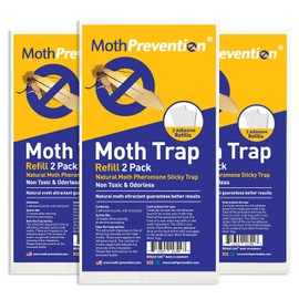 Moth Trap Replacement Strips - 6 Odor-Free Refills for Clothing