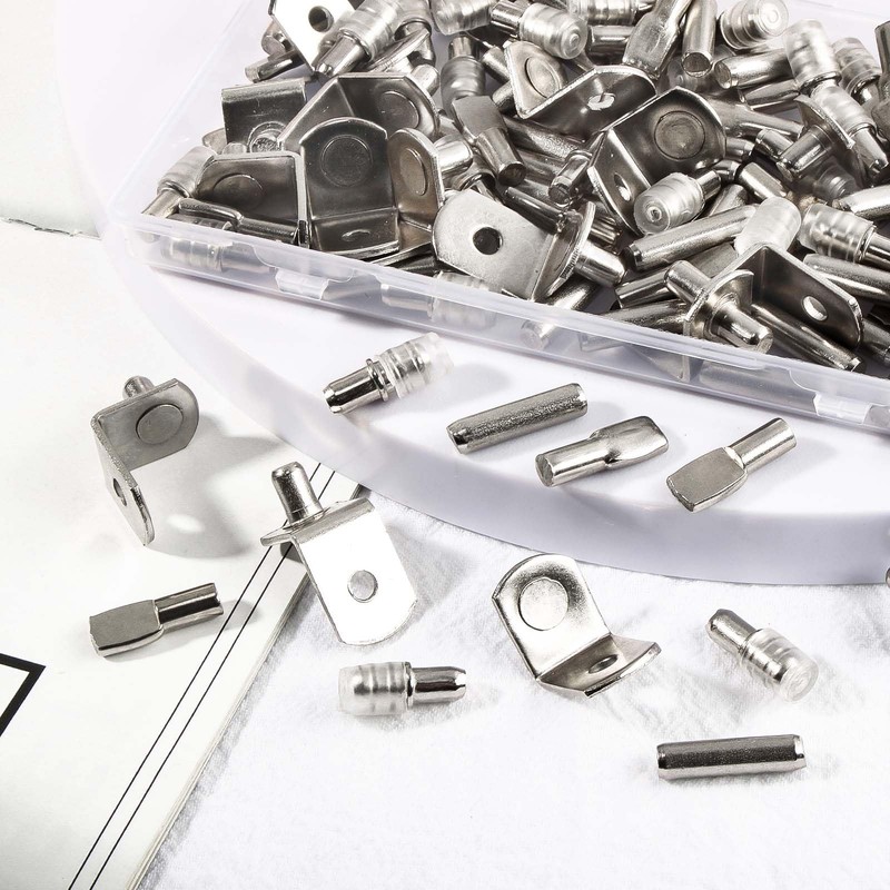 110pcs Shelf Support Pegs Pins Kit,L-Shaped Clips Holders for Cabinet
