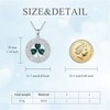 VONALA Clover Necklace with Crystal Sterling Silver Celtic Knot Shamrock
