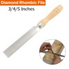 Diamond Rhombic File, Diamond Coated Edge File Hand Shaping Woodworking