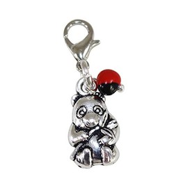 Evelyn Brooks Designs Peruvian Souvenir Panda “Peace & Good Luck” Pendant Charm(1” x 0.4”)- Symbol Prosperity, Love & Happiness