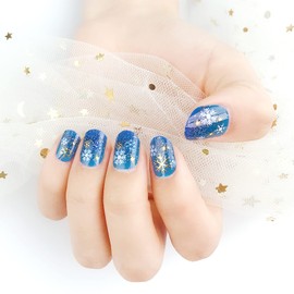 Nanosase 3D Nail Stickers Art, Stylish Nail Polish Strips with Extra Replacement Nail Decals.(Set of 2) (K22 Luxe Glance)