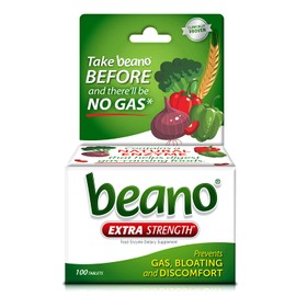 Beano Beano Extra Strength, Gas Prevention & Digestive Enzyme Supplement, 100 Count