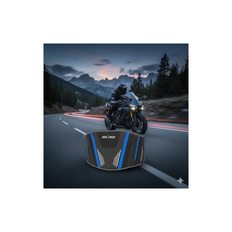 Kidney Belt Ride Kidney Warmer Black/Blue Motorcycle Kidney Belt