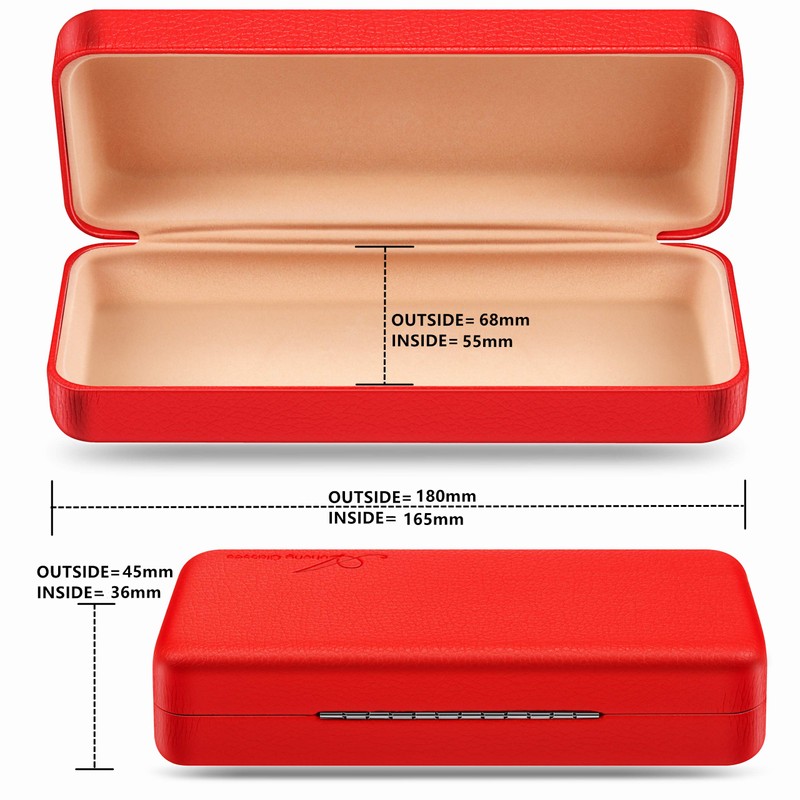 AoHeng Large Size Glasses Sunglasses Hard Shell Eyeglass Case,6 Glasses