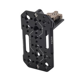 Tilta Aluminum Adjustable Accessory Mounting Plate for DSLR Cameras | Built-in NATO Rail | Rotating Design | 1/4"-20 and 3/8"-16 Threads | Black | TA-AMP-B