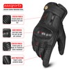 aaasportx Motorcycle Gloves Men's Leather Touchscreen Function - Protectors Motorcycle