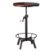 Industrial Bar Table-33.5-39.4 Inch Tall-Adjustable Bar Height Pub Table-23.7 Inch