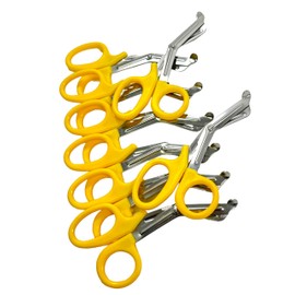 12 Pack Trauma Shears EMT Utility Bandage Scissors Serrated Blunt Tips for Paramedics, Nurses, First-Aid Responders and More. (Yellow)