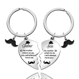 Fathers Day Gift Dad from Son Daddy Birthday Gift Ideas Father Son Matching Keychain Long Distance Dad Son Gifts Engraved Father Gifts for Wedding Day Dad Appreciation Presents Souvenir