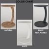 Furpinea C Shaped End Table for Couch Small Places, Faux