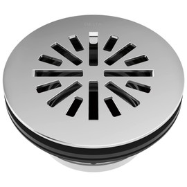 Delta Faucet 4 Inch Round Shower Floor Drain Chrome, Shower Drain Kit, Round Shower Drain, Chrome Shower Drain, Shower Floor Drain, Chrome DT051411