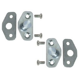 LH RH Door Striker Plates with Hardware 1962-65 Fairlane 63-64 Galaxie 66-67 Bronco (EBC2OZ-6222008PR)