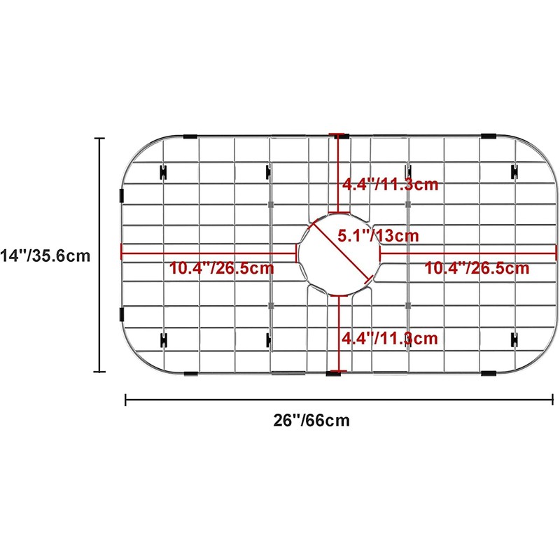 SANNO 26"L X 14" Sink Grid Protectors, Sink Protector Grid