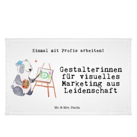 Mr. & Mrs. Panda Guest Towel Designers for Visual Marketing Passion - Gift, Guest Towel, Travel Towel, Anniversary, Company