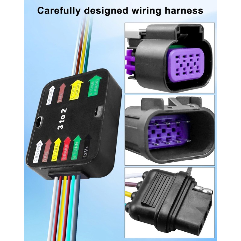 TIKSCIENCE 4-Pin Trailer Wiring Harness Kit Replace 56478 Fit for